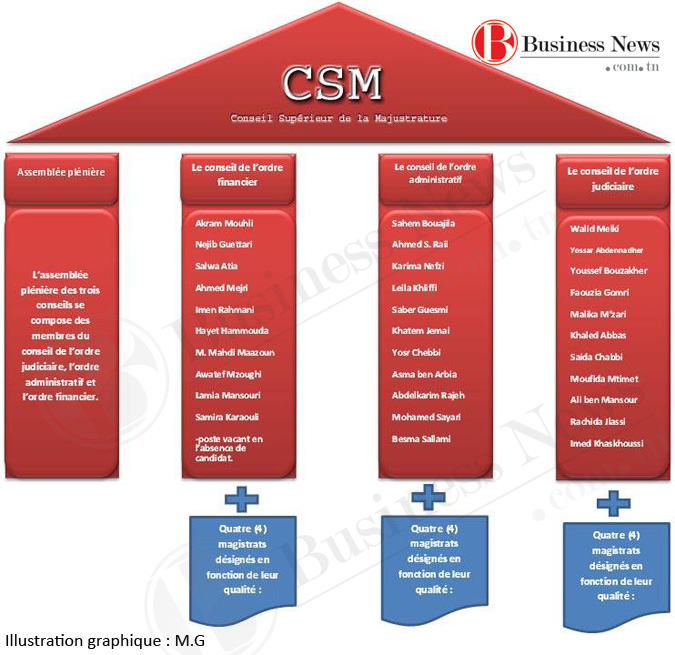 La composition du CSM en graphique