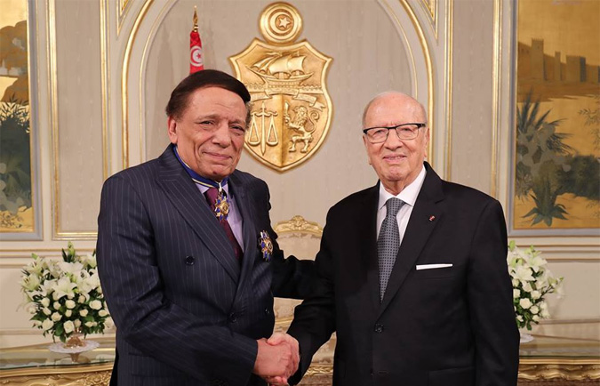 Bji Cad Essebsi reoit Adel Imam  Carthage

