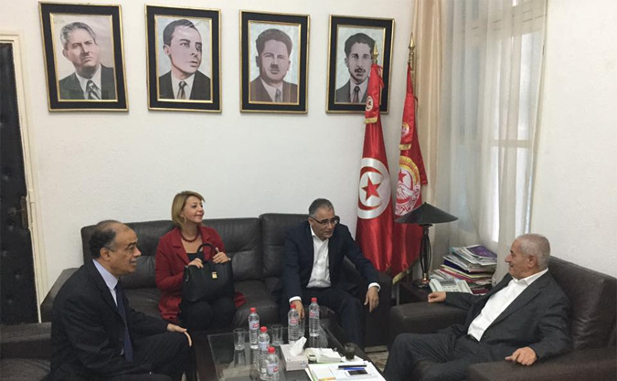 Houcine Abassi reçoit une délégation du MPT