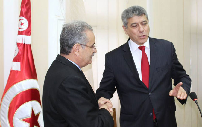 Cérémonie de passation entre Abdeljelil Ben Salem et Ghazi Jeribi