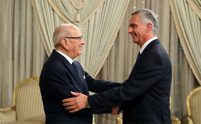 Le président de la République reçoit le ministre suisse des Affaires étrangères