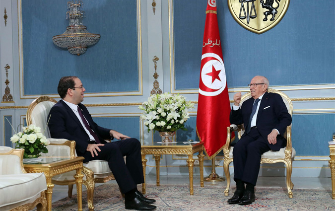 Bji Cad Essebsi reoit Youssef Chahed et Mohamed Ennaceur

