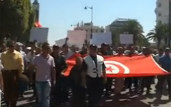 Tunisie - Marche de protestation des agents de l'ordre 