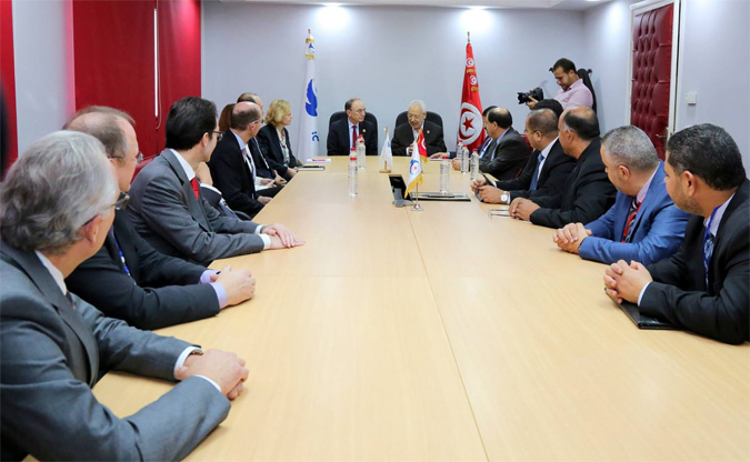 Rached Ghannouchi reçoit la délégation allemande participant à Tunisia 2020