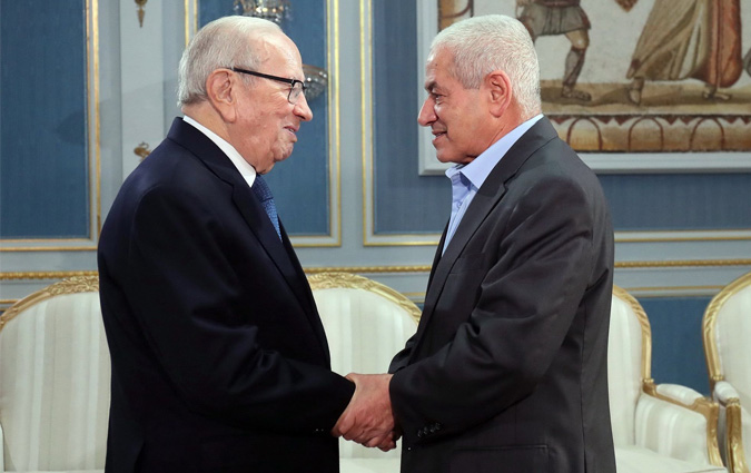Béji Caïd Essebsi reçoit Houcine Abassi