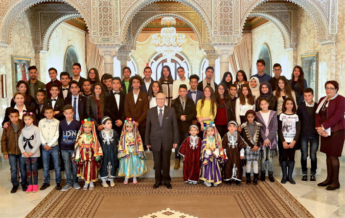 Béji Caïd Essebsi reçoit une délégation du parlement des enfants