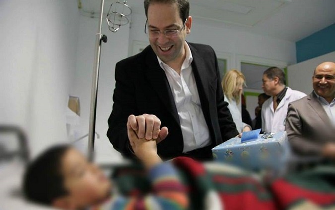 Youssef Chahed se rend  l'hpital d'enfants de Bab Sadoun