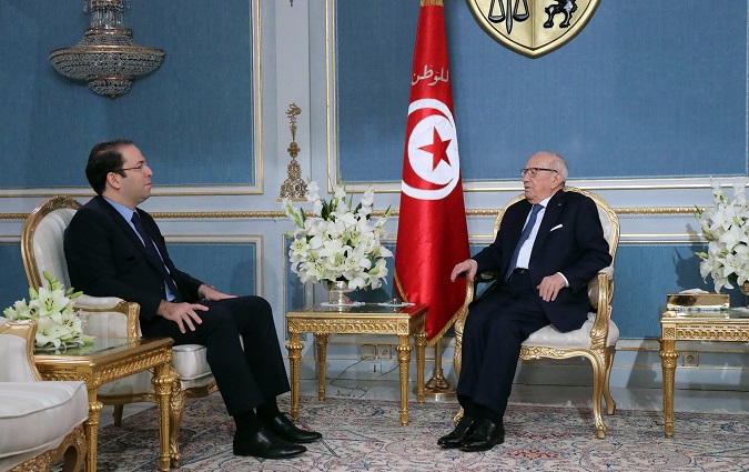 Béji Caïd Essebsi reçoit Youssef Chahed à Carthage