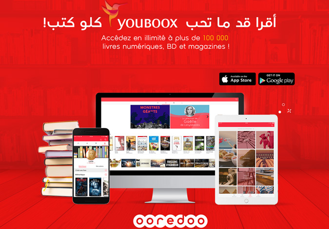 Ooredoo lance deux nouvelles applications ddies  la e-lecture, Kacheeda et Youboox

