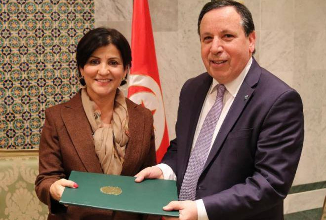 Khemaies Jhinaoui reçoit les lettres de créance de la nouvelle ambassadrice du Brésil