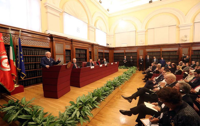 Béji Caïd Essebsi rencontre Paolo Gentiloni, Laura Boldrini et Pietro Grasso
