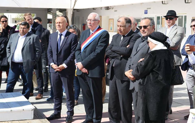 Nji Jalloul et Olivier Poivre d'Arvor rendent hommage  Mohamed Ali Azzabi au lyce Pierre-Mends-France
