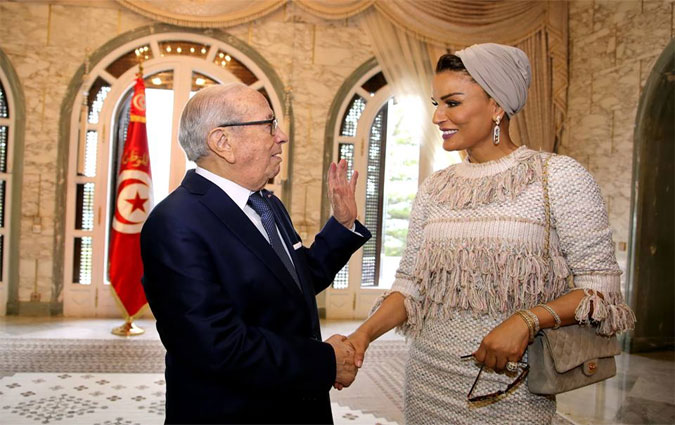 Bji Cad Essebsi remercie Cheikha Mozah pour ses efforts