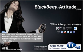 Avec le BlackBerry® Torch™ 9800 soyez au TOP de l'info !