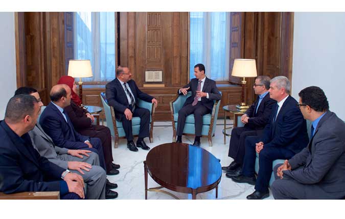 Bachar El Assad reoit les dputs tunisiens