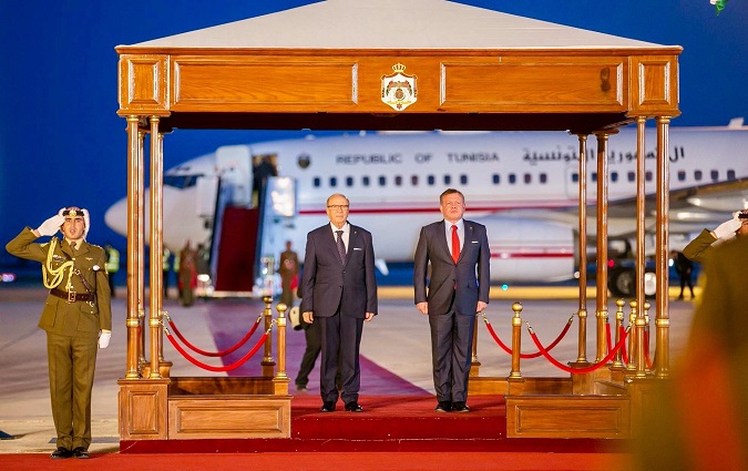 Béji Caïd Essebsi reçu par le roi Abdallah II de Jordanie