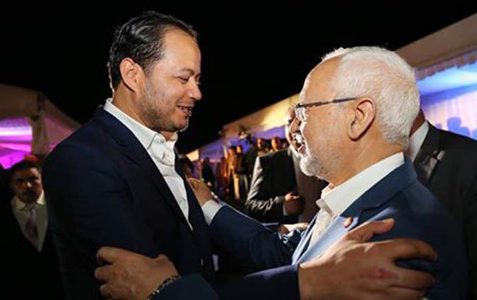 Rached Ghannouchi  la soire de mariage de Samir El Wafi