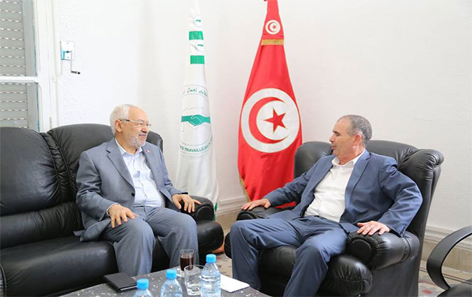 Noureddine Taboubi reçoit Rached Ghannouchi