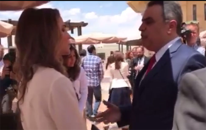 Mehdi Jomâa évoque l'éducation avec Rania, reine de Jordanie