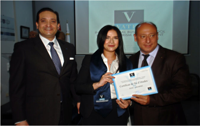 Le secrétaire général du Centre d'Art et de Culture, Guy De Rothschild, parrain de promotion de VATEL à Tunis