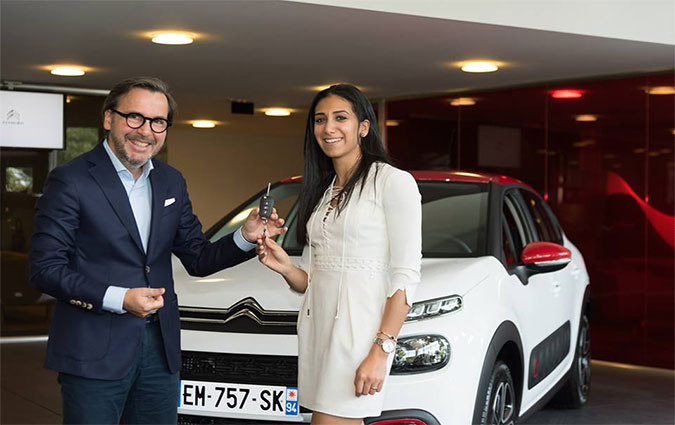 Citroën Tunisie offre une nouvelle C3 à l'athlète Ines Boubakri