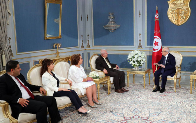 Béji Caïd Essebsi reçoit une délégation parlementaire du Bloc National
