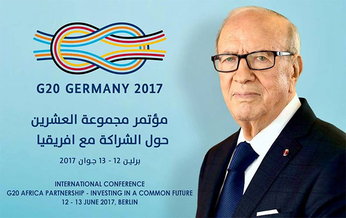Béji Caïd Essebsi participe à la conférence du G20 à Berlin les 12 et 13 juin