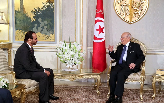 Bji Cad Essebsi reoit le ministre mirati Mohammed Fars Al Mazroui