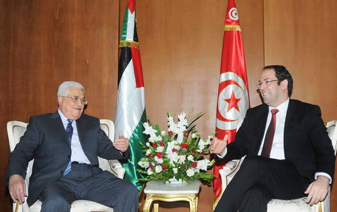 Youssef Chahed reçoit Mahmoud Abbas