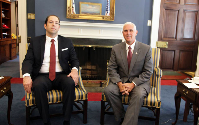 Mike Pence salue l'opration Mani Pulite de Youssef Chahed 