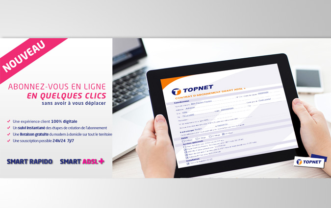 TOPNET 1er FSI à offrir une expérience client 100% Digitale