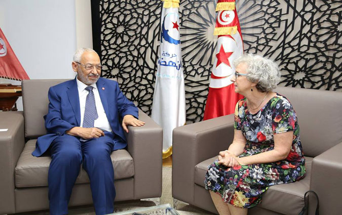 Rached Ghannouchi s'entretient avec l'envoye spciale de la France en Libye