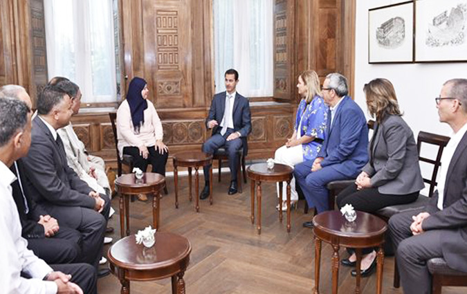 Bachar Al Assad reoit une dlgation de dputs tunisiens