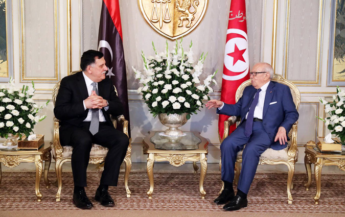 Bji Cad Essebsi reoit Fayez Al Sarraj  Carthage