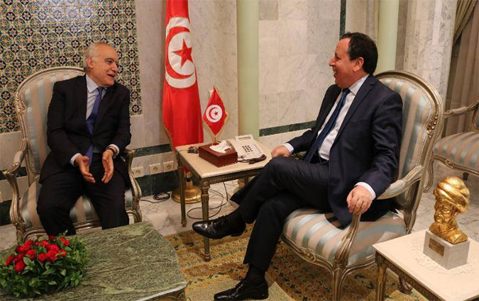 Khemaies Jhinaoui reçoit l'envoyé spécial de l'ONU en Libye, Ghassen Salama