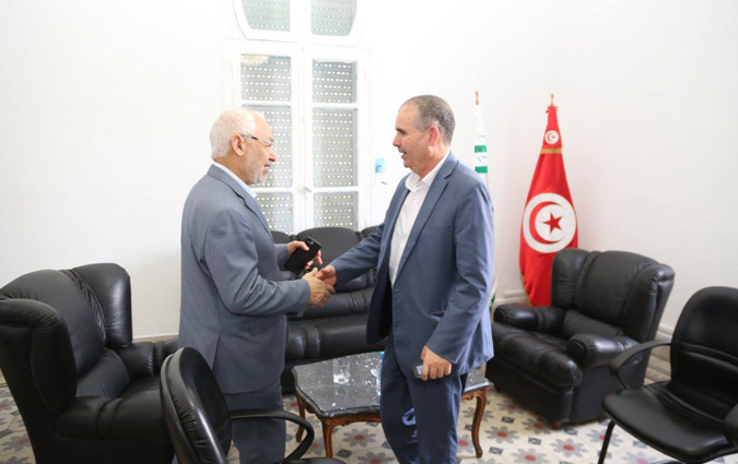 Rencontre entre Rached Ghannouchi et Noureddine Taboubi