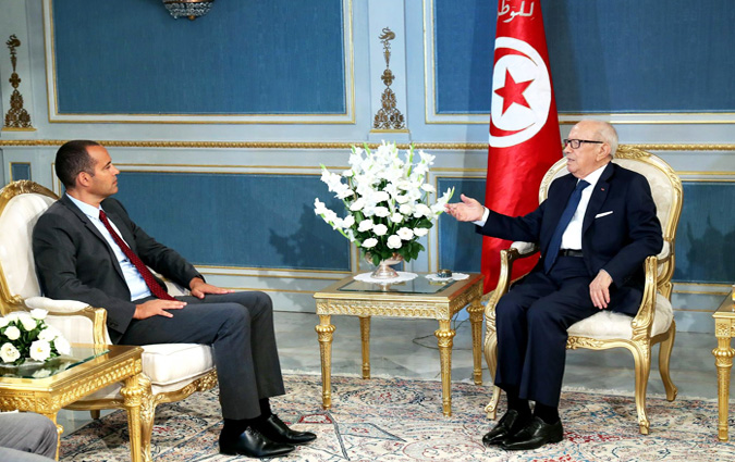 Béji Caïd Essebsi reçoit Yassine Brahim
