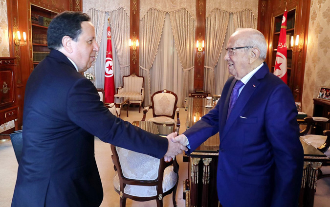 Béji Caïd Essebsi reçoit Khemaïes Jhinaoui