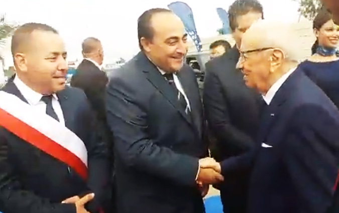 Bji Cad Essebsi en visite sur le chantier du Mall of Sousse