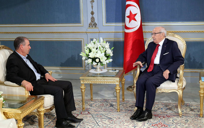 Béji Caïd Essebsi reçoit Noureddine Taboubi