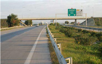 Tunisie - Déviation sur l'autoroute Tunis-Hammamet