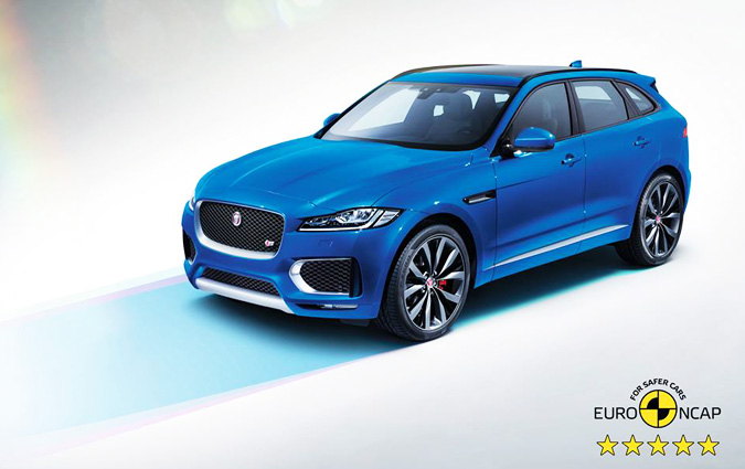 La Jaguar F-PACE obtient cinq toiles Euro NCAP