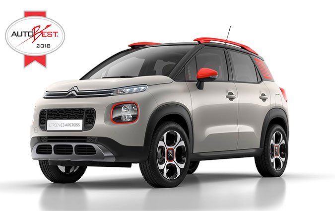 Le nouveau SUV compact Citron C3 Aircross remporte le Prix Autobest 2018