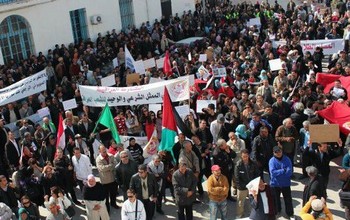 Tunisie - Manifestation de soutien à l'UGTT à Sousse