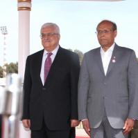 Tunisie - Moncef Marzouki accueille Mahmoud Abbas