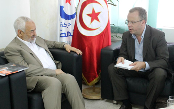 Tunisie - Rencontre entre Rached Ghannouchi et une délégation de RSF