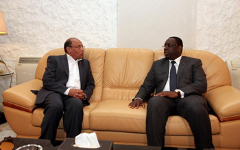 Moncef Marzouki en visite au Sénégal