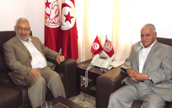 Rencontre entre Houcine Abbassi et Rached Ghannouchi

