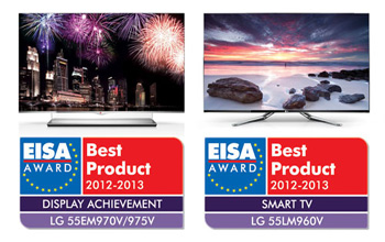 LG remporte 2 prix EISA 2012-2013 pour ses téléviseurs OLED et Smart TV Cinema 3D