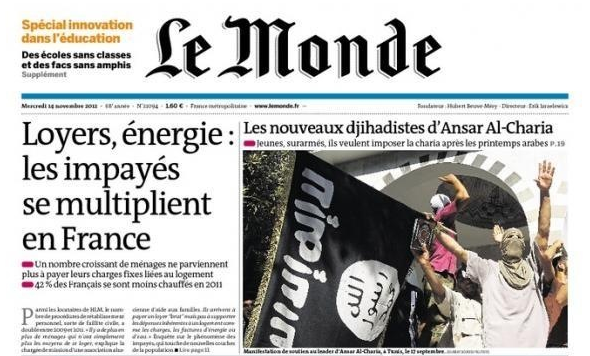 Le journal « Le Monde » consacre sa couverture à la Tunisie, encore une fois